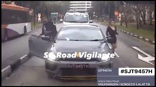 5mar2023 hougang street 51 #SJT9457H vw scirocco fail to conform to red light signal speeding across