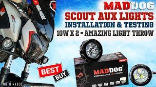 Best fog lights for Bikes || Maddog Scout Installation & testing