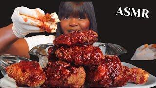 ASMR SPICY POPEYES CHICKEN WINGS  MUKBANG (NO Talking) |cruchy Eating Sounds Vikky ASMR