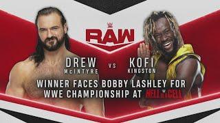 Drew McIntyre battles Kofi Kingston in a high stakes rematch this Monday