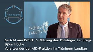 Bericht aus Erfurt: Björn Höcke, AfD-Fraktionschef, im Gespräch nach der 6. Sitzung des Landtages