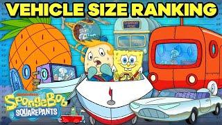 Every Car, Truck, Tank, and Vehicle Ranked By SIZE!  | SpongeBob