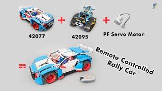 How to motorize easily the LEGO Technic 42077 Rally car with 42095 and a PF Servo