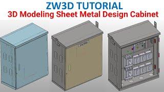 ZW3D Tutorial 14 | Assembly 3D Modeling Sheet Metal Design Cabinet