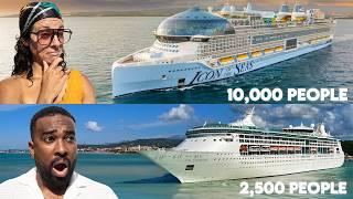 Boarding the BIGGEST Cruise Ship In The World and The SMALLEST at the SAME TIME! Icon vs Grandeur