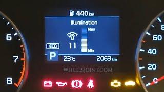 Adjusting instrument cluster brightness in Kia Sportage