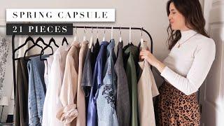 21 Piece Spring Capsule Wardrobe with Everyday Outfit Ideas | by Erin Elizabeth