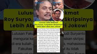 Lulusan UGM Skakmat Roy Suryo, Tunjukkan Skripsinya Lebih Abal-abal dari Jokowi
