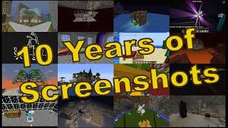 My Minecraft Screenshots throughout 10 Years