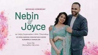 Nebin & Joyce  || WEDDING CEREMONY || Kurampala , Pandalam - LIVE