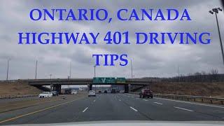 Highway 401 Driving tips Ontario, Canada