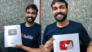 youtube silver play button unboxing video