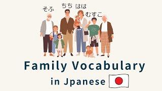 Basic Japanese Family Vocabulary:Father, Mother, Sons, Daughters,and more