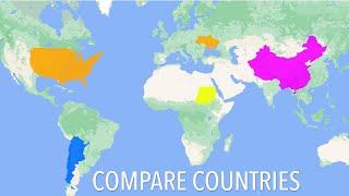 TrueWorld Maps: Compare countries' real sizes