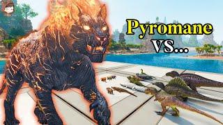 [ASA] Pyromane VS Ark Dinosaurs | ARK Mod Battle