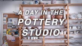 A DAY IN THE POTTERY STUDIO | April vlog