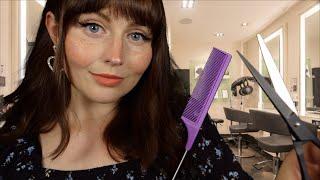 ASMR Hair Salon Roleplay ‍️ Layered Sounds Real Hair Cutting ️