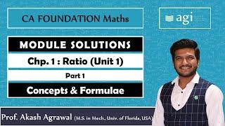 CA Foundation | Business Mathematics | Ratio | Concepts & Formulae | ICAI Study Material