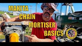 Chain Mortiser for Building Timber Frame Structures Makita 7104 Demo Tutorial at Paul Bunyan 2024