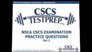 NSCA CSCS Practice Questions Part 2