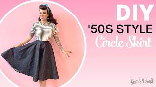 Gertie's 50s Circle Skirt Sewing Tutorial, Vintage Inspired FREE Pattern from Charm Patterns 2-34