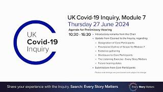 UK Covid-19 Inquiry - Module 7 Preliminary Hearing - 27 June 2024