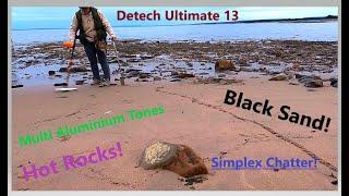 Simplex Guru- Short Beach Detect with Detech Ultimate 13 Coil! Signal Sounds.