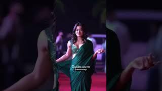 Queen  Rashmika in green  saree #rashmikamandanna #shorts