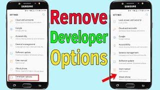 Developer Options : How To Disable or Remove Developer Options on Samsung Galaxy - Helping Mind