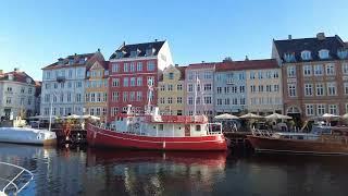 Nyhavn or New Harbour.  17th Century Waterfront, Canal and Entertainment - Copehangen Denmark - ECTV