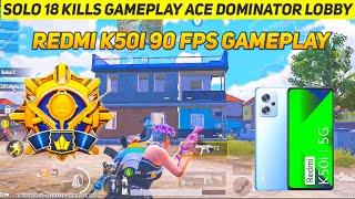 redmi k50i 90 fps gameplay | bgmi solo 18 kills gameplay