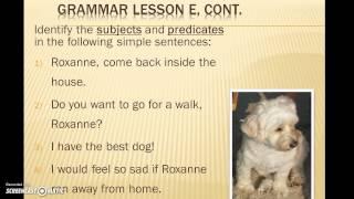 Grammar Lesson E