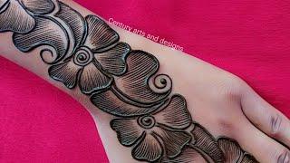 Back Hand Simple Shaded Mehndi Design || New Shaded Arabic Mehndi Design || Mehndi Design For Hand.