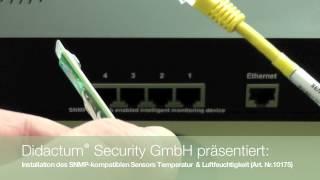 Montage des Sensors Temperatur und Luftfeuchte an SP4 Rack Monitoring System