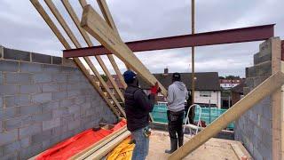 Time for 1st fix roof carpentry #newbuild