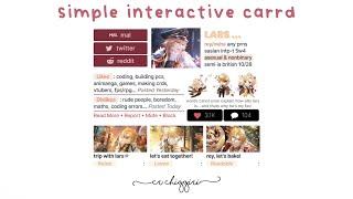 cute simple interactive carrd  cr chiggiri