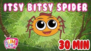 Itsy Bitsy Spider Lyrics Song | 30 Min Songs | Best Nursery Rhymes & Songs | Bumcheek TV