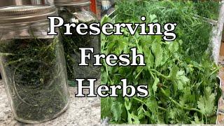 Preserving our farm fresh organic herbs! Intense Aroma!