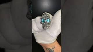 Men’s Silver Regal Skull Ring | AJT Jewellery