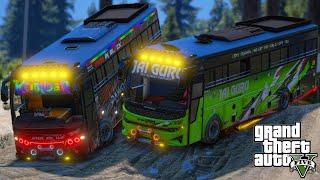 GTA 5 : JAI GURU JINN BUS v/s KOMBAN DAWOOD BUS !! DIRT RACE !!