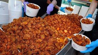 The Secret of the incredible Taste! 0% flour! Sweet and Sour Chicken. / Street food in Korea