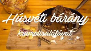 Húsvéti Bárány krumplisalátával recept, Lamb with potato salad, Lamm mit Kartoffelsalat