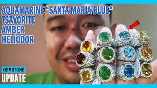 GEMSTONES UPDATE 23012023 - AQUAMARINE SANTAMARIA BLUE TSAVORITE  RHODOLITE GARNET ZULTANITE AMBER