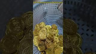 37mm chocolate coin wrapping process#chocolatecoinwrapper #chocolatemoneymaker