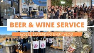 Wedding Bar: Beer + Wine Service | Mobile Bartending Vlog #BartenderLife