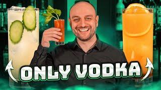 Easy VODKA COCKTAILS with 1 bottle of vodka and nothing else