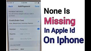 None Problem in payment method Removal  from iphone  Apple Id  Not Showing None Opition  '2019'