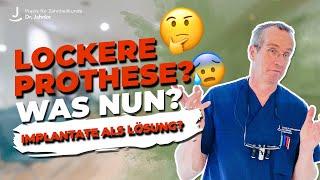 Lockere Prothese - was tun? Implantate als Lösung? Feste Zähne dank künstlicher Wurzel!