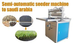 How to use the nursery seedling machine? Semi-automatic tray seeder to Saudi Arabia | nursery seeder