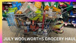 JULY WOOLWORTHS GROCERY HAUL - AUSTRALIAN FAMILY OF 4 - HOW MUCH DID I SPEND????